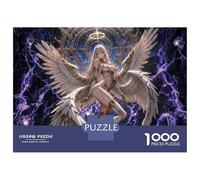 Rompecabezas para Adolescentes De 1000 Piezas Anime Angel with Halo and Wings Rompecabezas para Adultos Juegos Familiares Análisis Y Lógica Cumpleaños Y Navidad 52x38cm/1000pcs