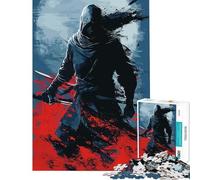Rompecabezas para Adolescentes de 1000 Piezas Anime Azul japonés Shinobi difícil y desafiante Regalos para Mujeres Juegos Divertidos para Mayores de 14 años 38x52cm