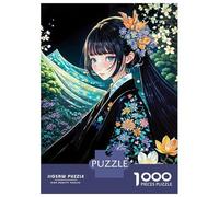 Rompecabezas para Adolescentes De 1000 Piezas Anime Girl in Kimono Rompecabezas para Adultos Juguetes De Bricolaje Una Obra De Arte Diversión En Casa Actividades, 38x26cm/1000pcs
