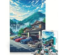 Rompecabezas para Adolescentes de 1000 Piezas: Anime japonés Drift Haven - Póster de Garaje de Coches JDM, Juego práctico, Actividades Divertidas en casa, colección de Artistas, Bellas Artes 50x75cm