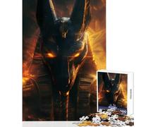 Rompecabezas para Adolescentes de 1000 Piezas Anubi Dios Egipcio decoración del hogar Juguetes Regalos de Amigo Secreto Juegos Familiares Ayuda a ejercitar el Cerebro tamaño 38x26cm