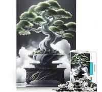 Rompecabezas para Adolescentes de 1000 Piezas Árbol bonsái de mármol Zen Juegos relajantes análisis y lógica Que mejoran el Amor Entre Parejas 38x26cm