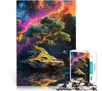 Rompecabezas para Adolescentes de 1000 Piezas Árbol bonsái Espacial Actividad Familiar Decoración de Pared cumpleaños y Navidad 75x50cm