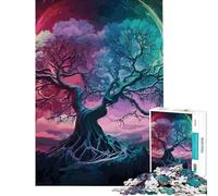 Rompecabezas para Adolescentes de 1000 Piezas Árbol Cósmico de la Vida Un Reto para completar Juego Educativo de análisis y lógica para Mayores de 14 años 38x26cm