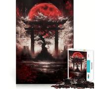 Rompecabezas para Adolescentes de 1000 Piezas Árbol de la Vida, Puerta Torii, Piezas de Ajuste preciso, Juguete de lógica Divertido y silencioso, Juego de cumpleaños, Juego artístico (50x75cm)
