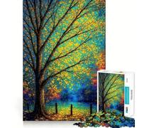 Rompecabezas para Adolescentes de 1000 Piezas Árbol de otoño con Hojas Amarillas Articulaciones Suaves Divertido Juego para ejercitar la Mente y Relajarse Regalo Ideal para Navidad y Ocio (50x75cm)