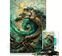 Rompecabezas para Adolescentes de 1000 Piezas, Árbol del Tiempo, Arte Kintsugi, Piezas de Ajuste preciso, Juguete Divertido y silencioso, Juego de Arte para cumpleaños (50x75cm)