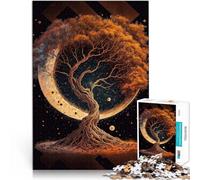Rompecabezas para Adolescentes de 1000 Piezas Árbol del Universo Juguetes de Entretenimiento Familiar Regalos de Amigo Secreto 38x26cm