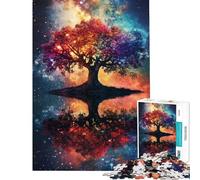 Rompecabezas para Adolescentes de 1000 Piezas Árbol Galáctico Reflejo Juguetes adictivos para Cultivar la Paciencia Juegos Divertidos para aliviar el estrés Regalos para Hombres y Mujeres (75x50cm)