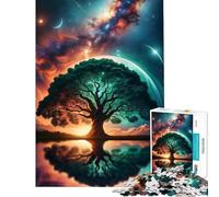 Rompecabezas para Adolescentes de 1000 Piezas Árbol Gigante del Espacio Un Reto para completar Diversión Familiar Juegos educativos para Mayores de 14 años (50x75cm)