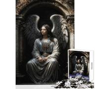 Rompecabezas para Adolescentes de 1000 Piezas Arcángel Azrael en Arco de Piedra decoración del hogar Juguetes Regalo Divertido Juego práctico Interesante reducción del estrés tamaño 50x75cm