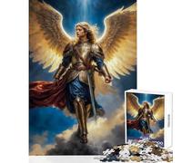 Rompecabezas para Adolescentes de 1000 Piezas Arcángel de la Gloria Radiante Arcángel Miguel Juguetes de decoración para el hogar Regalo Divertido Juego Educativo Actividades Divertidas en casa