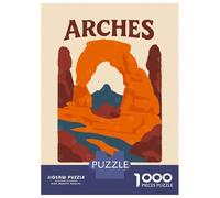 Rompecabezas para Adolescentes De 1000 Piezas Arches National Park Travel Poster Rompecabezas para Adultos Juguetes Antiestrés Regalo De Cumpleaños Cumpleaños 70x50cm/1000pcs