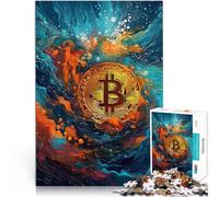 Rompecabezas para Adolescentes de 1000 Piezas Arcoíris de Bitcoin Matar el Tiempo en Vacaciones en casa Lista de Deseos con Papá Noel 52x38cm
