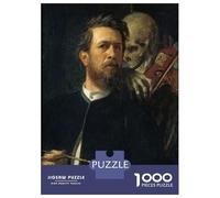 Rompecabezas para Adolescentes De 1000 Piezas Arnold Boecklin Fiddle Rompecabezas para Adultos Juguete Decoración De Pared Corte De Precisión para Cumpleaños, Navidad 38x26cm/1000pcs