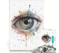 Rompecabezas para Adolescentes de 1000 Piezas Arte de anatomía del Ojo en Acuarela Juegos relajantes de análisis y lógica Regalo de cumpleaños Regalos de Viaje 50x75cm