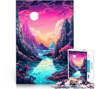 Rompecabezas para Adolescentes de 1000 Piezas Arte de píxeles de Escena de Ciencia ficción Juego Intelectual de Juguete Apto para Parejas 50x70cm