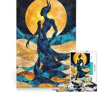 Rompecabezas para Adolescentes de 1000 Piezas: Arte del Aura del Desierto de los genios elementales, Juegos de relajación, análisis y lógica, Regalo de cumpleaños, Regalos de Viaje 38x26cm