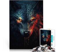Rompecabezas para Adolescentes de 1000 Piezas Arte del Lobo Entrena tu Cerebro y Tus Manos Interacción Entre Padres e Hijos 52x38cm