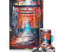 Rompecabezas para Adolescentes de 1000 Piezas, Arte Fushimi Inari Taisha, Juego Educativo, Mejora la Memoria, Regalo de Juego desafiante 38x26cm