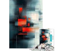 Rompecabezas para Adolescentes de 1000 Piezas Arte geométrico Abstracto Rompecabezas para Adultos Juego práctico una Obra de Arte interacción Entre Padres e Hijos (tamaño 38x26cm)