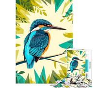 Rompecabezas para Adolescentes de 1000 Piezas Arte Moderno martín Pescador en la Rama de un árbol Juegos educativos Juegos desafiantes Juguetes Regalos de Amigo Invisible Divertidos y con Humor