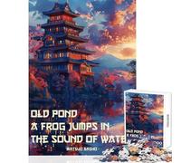 Rompecabezas para Adolescentes de 1000 Piezas Arte Mural japonés con haikus Juego Imposible Ideal para Pasar el Tiempo en casa Juguete Educativo desafío Educativo (38x52cm)