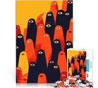 Rompecabezas para Adolescentes de 1000 Piezas Arte Surrealista, miradas de Multitud, Arte Minimalista Juego Intelectual de Juguete Mejorar la Memoria 75x50cm