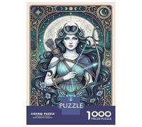 Rompecabezas para Adolescentes De 1000 Piezas Artemis Goddess of The Hunt Tarot Card Rompecabezas para Adultos Juego Práctico Decoración Perfecta Regalos Y Cumpleaños Únicos 52x38cm/1000pcs