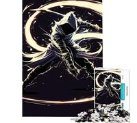 Rompecabezas para Adolescentes de 1000 Piezas Asesinos con Espada Brillante póster Vintage Juguetes adictivos para Cultivar la Paciencia Juego familiarpara Parejas Un Gran Regalo para los Amantes