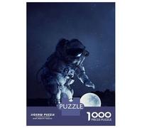 Rompecabezas para Adolescentes De 1000 Piezas Astronaut and Moon Rompecabezas para Adultos Juguetes De Bricolaje Análisis Y Lógica Regalo De Cumpleaños, Regalos, 70x50cm/1000pcs