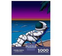 Rompecabezas para Adolescentes De 1000 Piezas Astronaut and Sunset Rompecabezas para Adultos Juguetes Antiestrés Regalo De Cumpleaños para Cumpleaños, Navidad 38x26cm/1000pcs