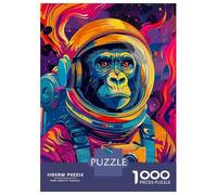 Rompecabezas para Adolescentes De 1000 Piezas Astronaut Gorilla Space Rompecabezas para Adolescentes Juego Familiar Desafío Difícil Cumpleaños Y Navidad 52x38cm/1000pcs