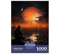 Rompecabezas para Adolescentes De 1000 Piezas Astronaut Lost on Planet Rompecabezas para Adultos Juguete Decoración De Pared para Diversión Familiar Desafiante De Completar 70x50cm/1000pcs