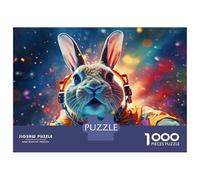 Rompecabezas para Adolescentes De 1000 Piezas Astronaut Rabbit in Space Rompecabezas para Adultos Juguetes Antiestrés Regalo De Cumpleaños para Cumpleaños, Navidad 70x50cm/1000pcs