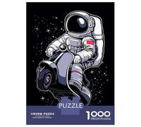 Rompecabezas para Adolescentes De 1000 Piezas Astronaut Riding Scooter in Space Rompecabezas para Adultos Juego Familiar Difícil Difícil Cumpleaños Y Navidad 70x50cm/1000pcs