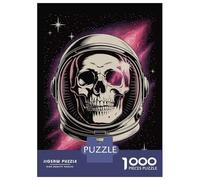 Rompecabezas para Adolescentes De 1000 Piezas Astronaut Skull in Space Rompecabezas para Adultos Juguetes Antiestrés Decoración De Pared Interacción Entre Padres E Hijos 70x50cm/1000pcs