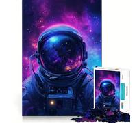 Rompecabezas para Adolescentes de 1000 Piezas Astronauta en el Espacio,articulaciones Suaves,Divertido Juguete para desarrollar el Cerebro,Juego Relajante,Divertido Regalo de cumpleaños (38x52cm)