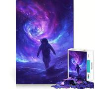 Rompecabezas para Adolescentes de 1000 Piezas Astronauta en el Espacio,articulaciones Suaves,Juguete Divertido para desarrollar el Cerebro,Juego Relajante,Regalo de cumpleaños (50x75cm)