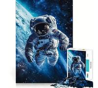 Rompecabezas para Adolescentes de 1000 Piezas Astronauta en el Espacio,Corte Premium,Divertido,Juego Inteligente,Regalo,Juego rápido,Pieza de Arte navideña (38x26cm)