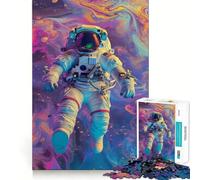Rompecabezas para Adolescentes de 1000 Piezas Astronauta en la Galaxia,articulaciones Suaves,Divertido Juguete para el Cerebro,Juego Relajante,Divertido Regalo de cumpleaños (38x26cm)