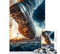 Rompecabezas para Adolescentes de 1000 Piezas Astronauta en la Luna Juego Educativo de desafío difícil Juguete Educativo para la interacción Entre Padres e Hijos (38x26cm)