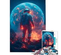 Rompecabezas para Adolescentes de 1000 Piezas Astronauta en un Planeta volcánico Desafío Educativo Decoración para el hogar Juego Educativo para Mayores de 14 años Juego de Rompecabezas Disponible