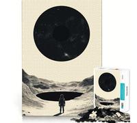 Rompecabezas para Adolescentes de 1000 Piezas Astronauta y Agujero Negro,Películas interestelares de Agujeros Negros,Corte Premium,Divertido Inteligente,Regalo,Tiempo de Juego fácil,Pieza de Arte