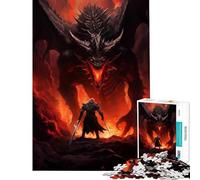 Rompecabezas para Adolescentes de 1000 Piezas Ataque del dragón Juego Imposible Juguete Educativo y Divertido Ideal para Parejas (tamaño 38x26cm)