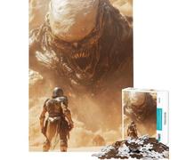 Rompecabezas para Adolescentes de 1000 Piezas Ataque del Monstruo de Arena Actividades Divertidas para Hacer en casa Mejora la Memoria Juegos relajantes para Mayores de 14 años 38x52cm