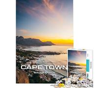 Rompecabezas para Adolescentes de 1000 Piezas Atardecer en Ciudad del Cabo Diversión en casa Juegos educativos para Decorar la Pared Aptos para Mayores de 14 años (38x26cm)