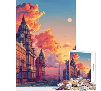 Rompecabezas para Adolescentes de 1000 Piezas Atardecer en Liverpool Reino Unido Juguete Educativo Regalo de Amigo Secreto Juego práctico Potencia el Amor Entre Parejas tamaño 50x75cm