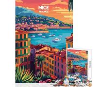 Rompecabezas para Adolescentes de 1000 Piezas Atardecer en un Bonito Entorno Familiar Juegos para Toda la Familia Decoración de Pared con póster a Juego y Hoja de Preguntas y respuestas (75x50cm)