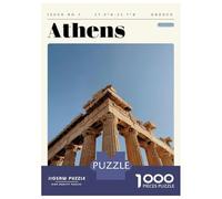 Rompecabezas para Adolescentes De 1000 Piezas Athens Greece Travel Art Rompecabezas para Adultos Juego Práctico Una Obra De Arte Cumpleaños 52x38cm/1000pcs